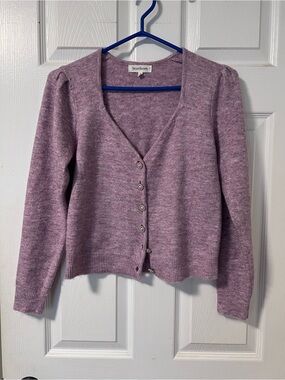 Heartloom Lilac Button-Front V-Neck Cardigan